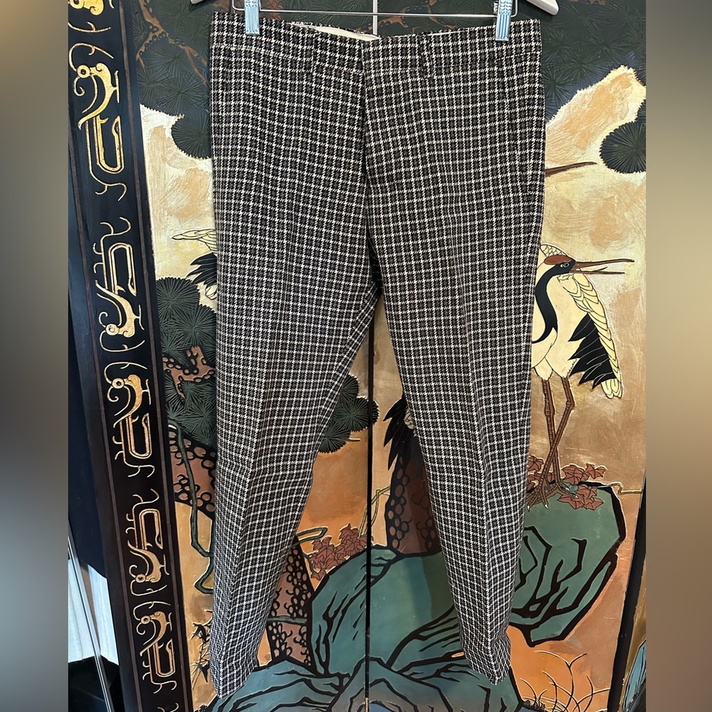 AMI Plaid Cropped Smart Trousers